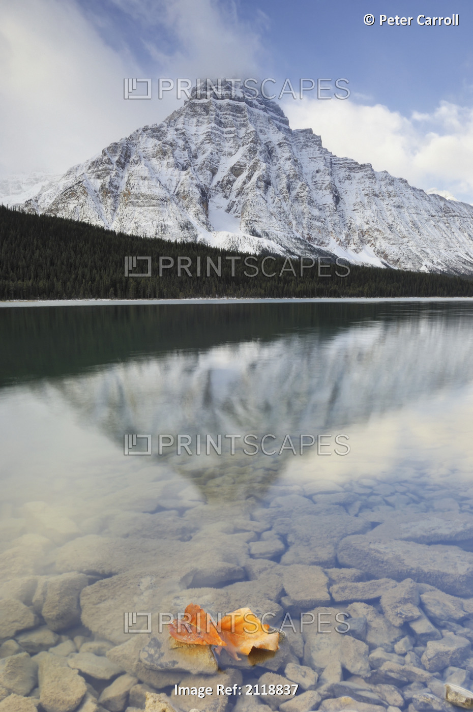 Lower Waterfowl Lake Along The Icefields Parkway In Banff National Park; Banff ...