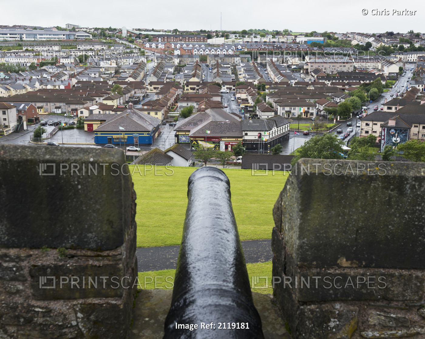 United Kingdom, Northern Ireland, County Londonderry, Double Bastion on City ...