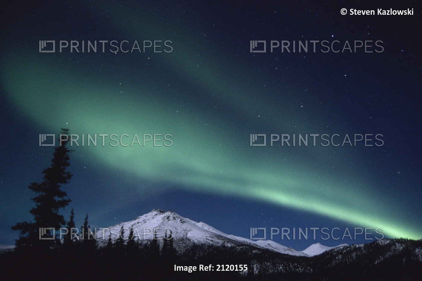 Green Aurora Over Brooks Range Anwr Alaska