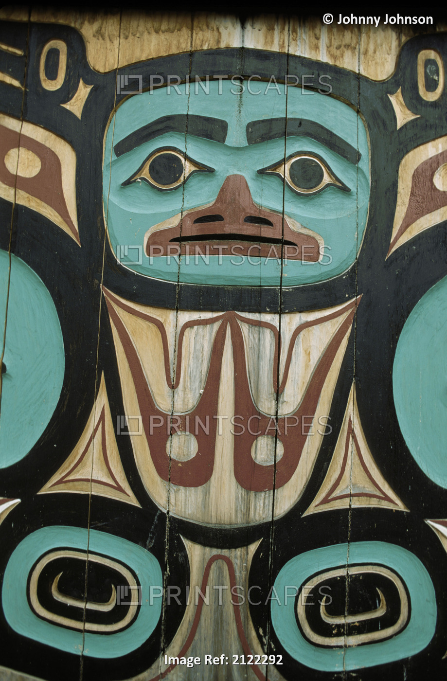 Alaska Native Indian Clan House Detail Southeast Ak Portrait