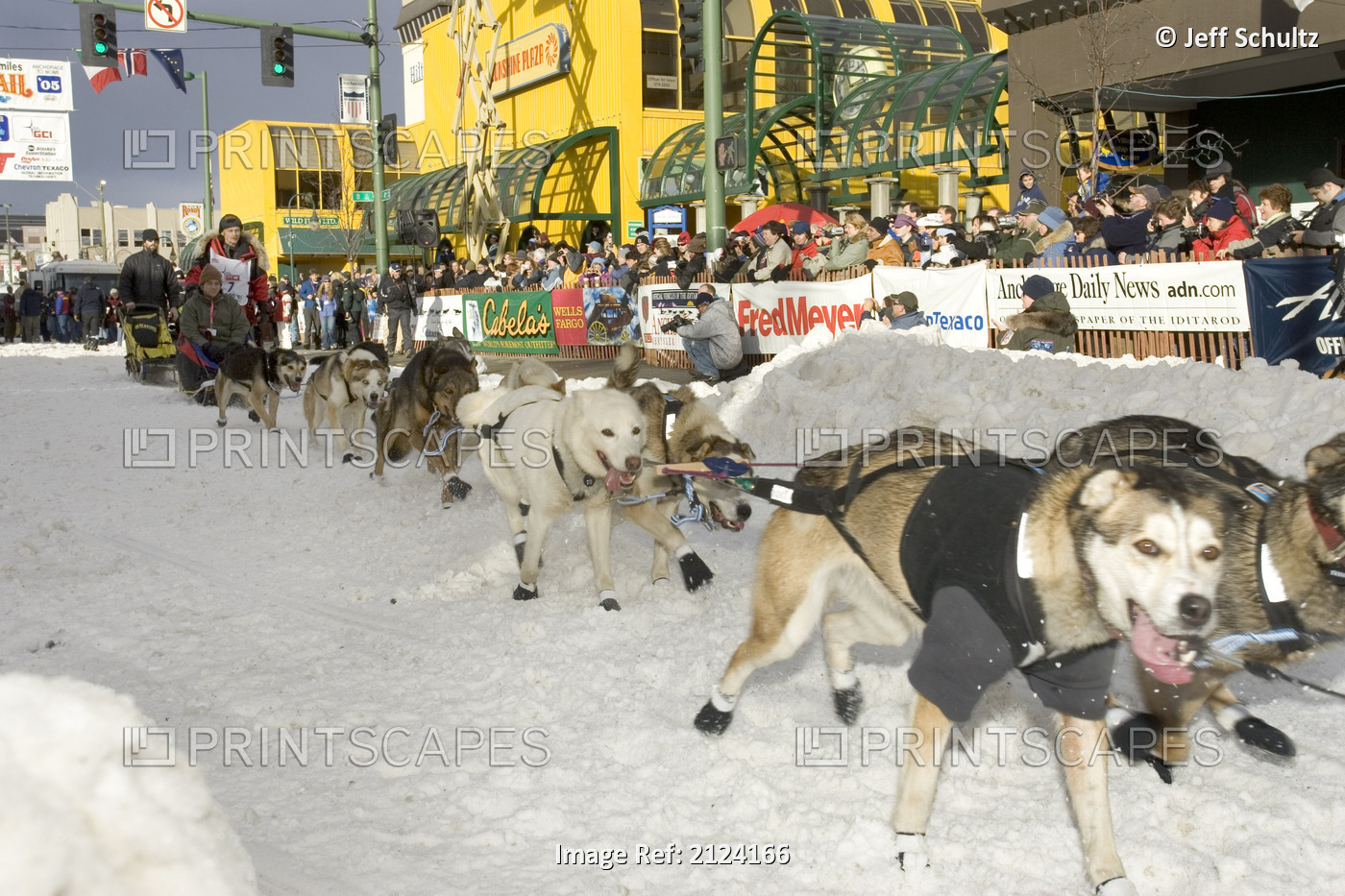 Mitch Seaveys Sled Dog Team Leaves Start 2005 Iditarod Ceremonial Start ...