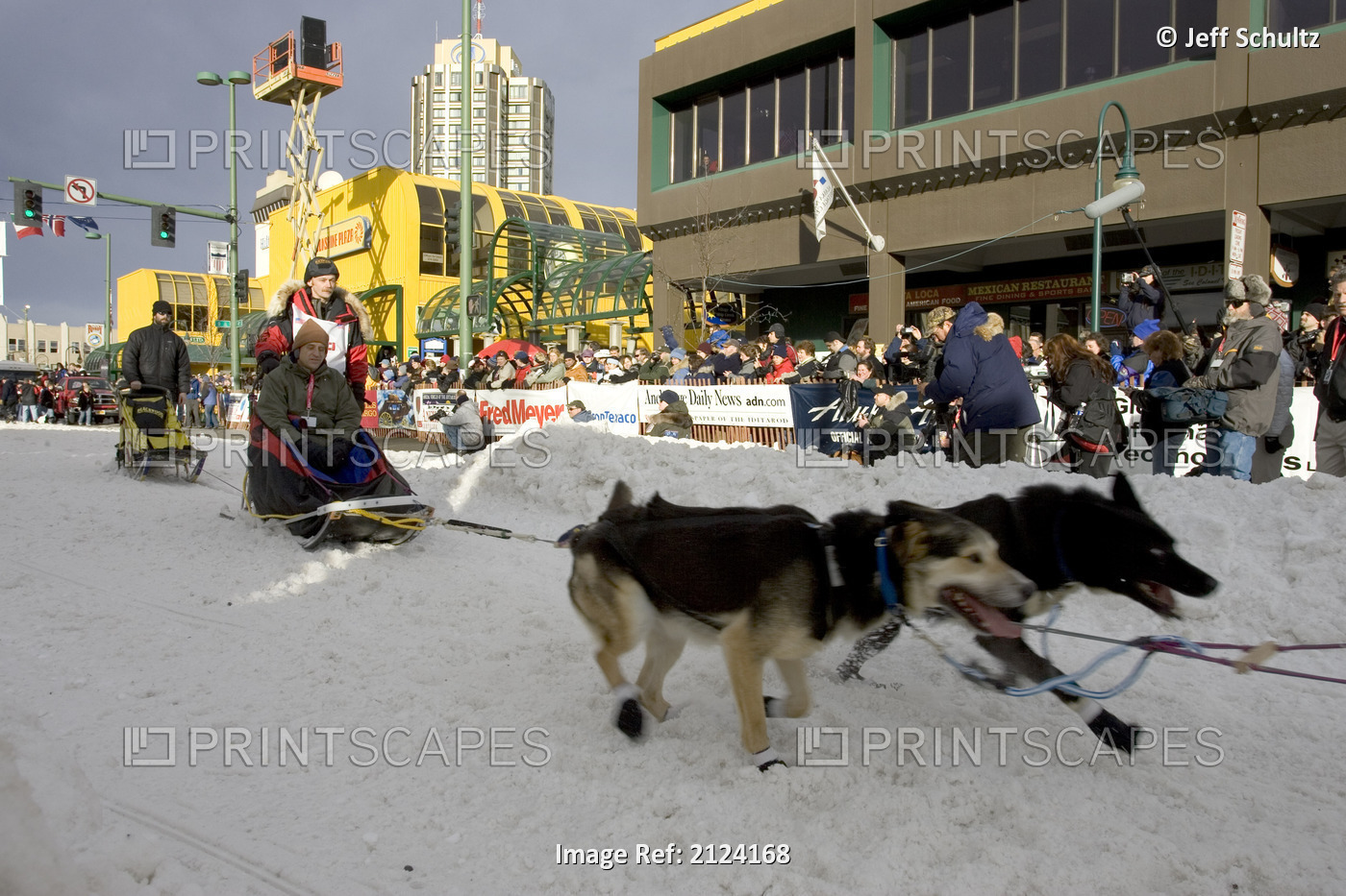 Mitch Seaveys Sled Dog Team Leaves Start 2005 Iditarod Ceremonial Start ...