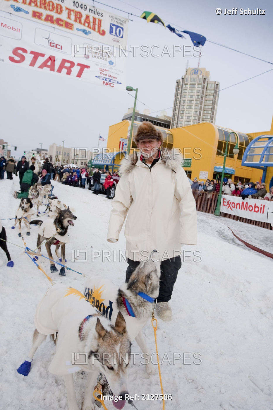 Dan Seavey Representing The Centennial Trail Of Iditarod At The Start Line On ...
