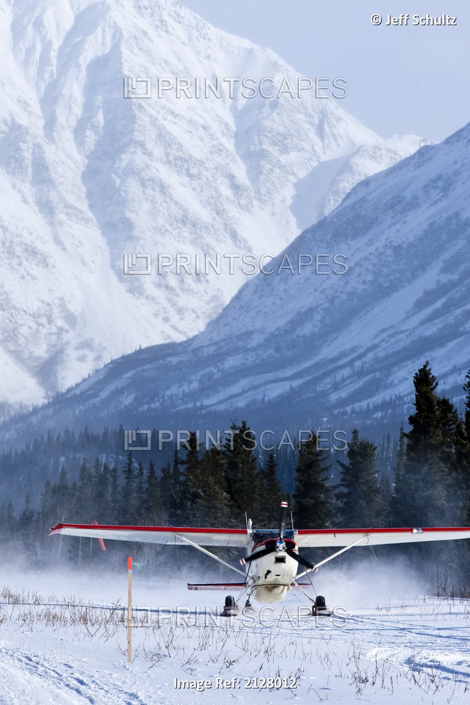 Iditarod Air Force Pilot Bruce Marony Taxiing At The Rohn Checkpoint During The ...