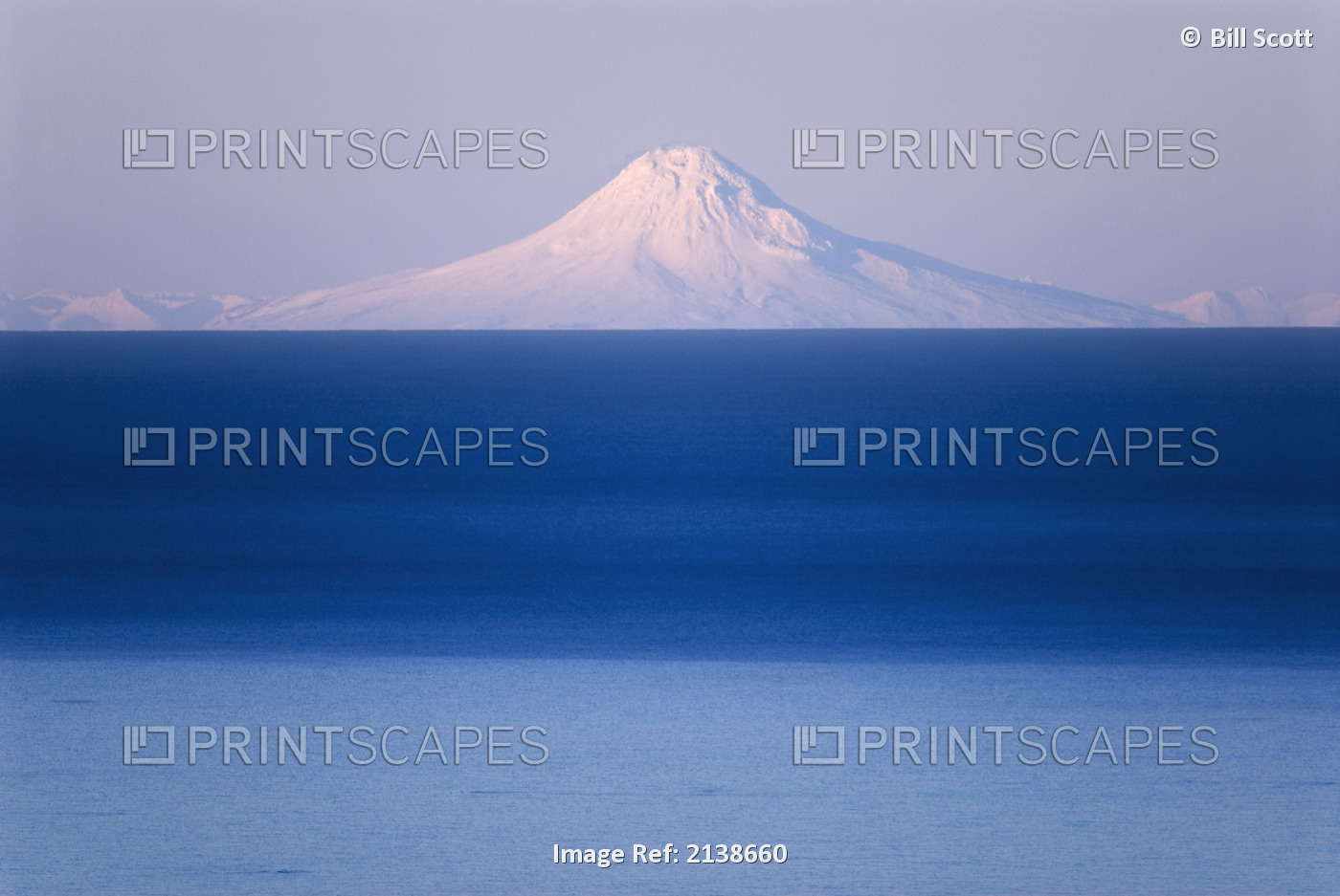 Mt. Augustine Seen Across Cook Inlet From The Kenai Peninsula In Southcentral ...