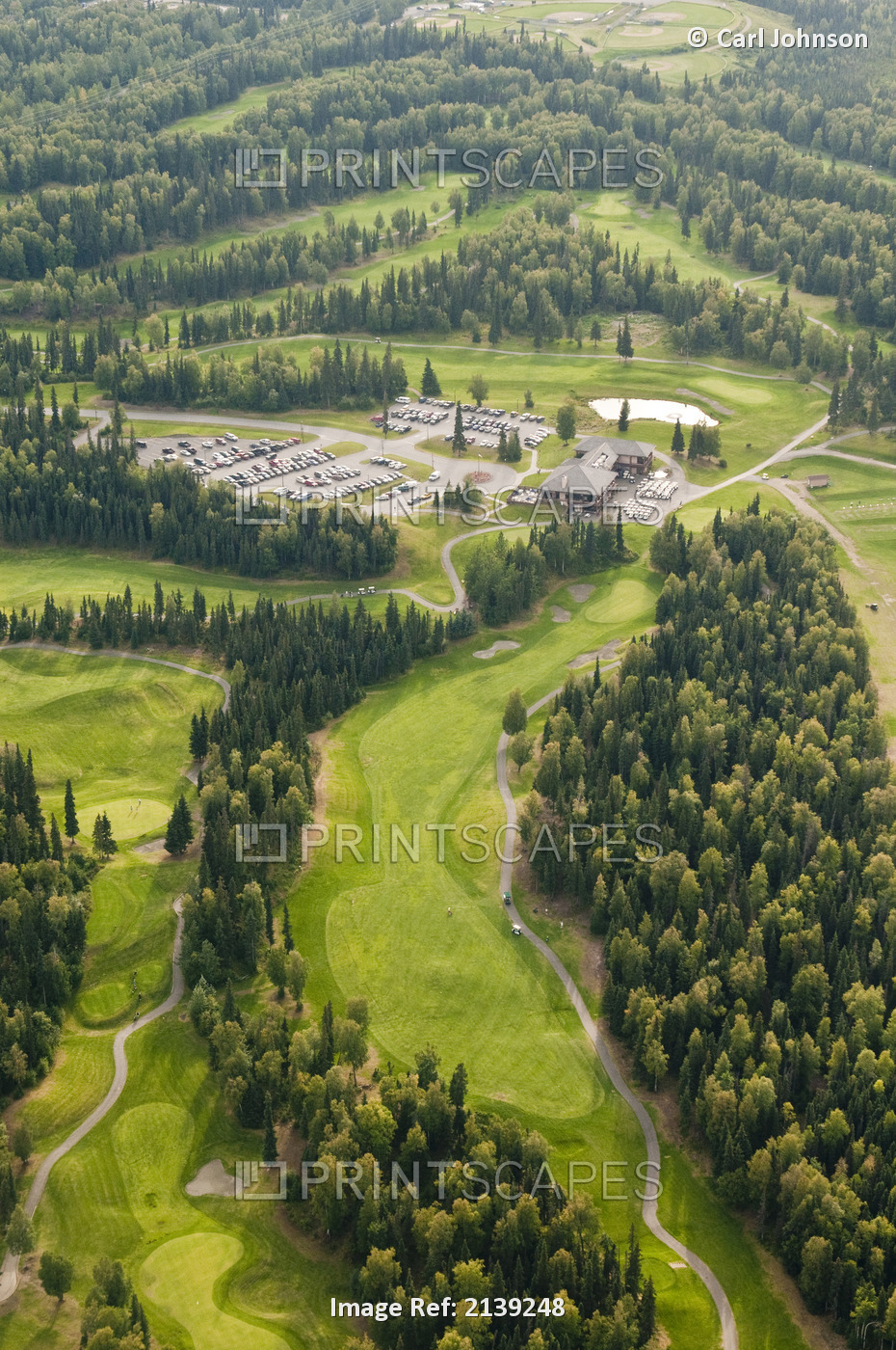 Aerial View Of O'malley's On The Green Golf Course In South Anchorage, ...