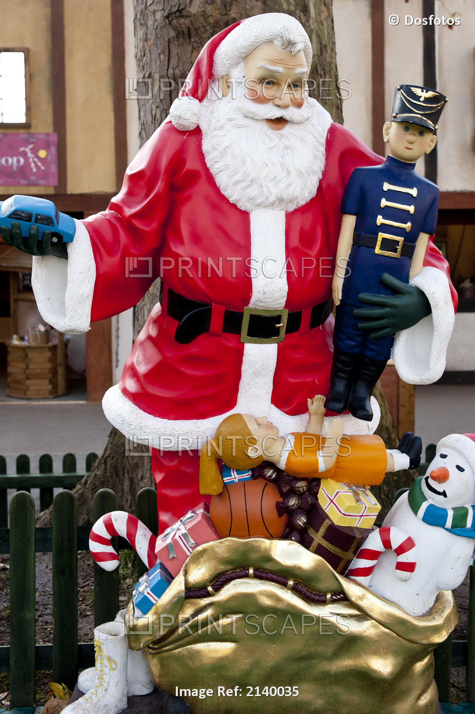 Santa Claus With Toys, Winter Wonderland, London, Uk