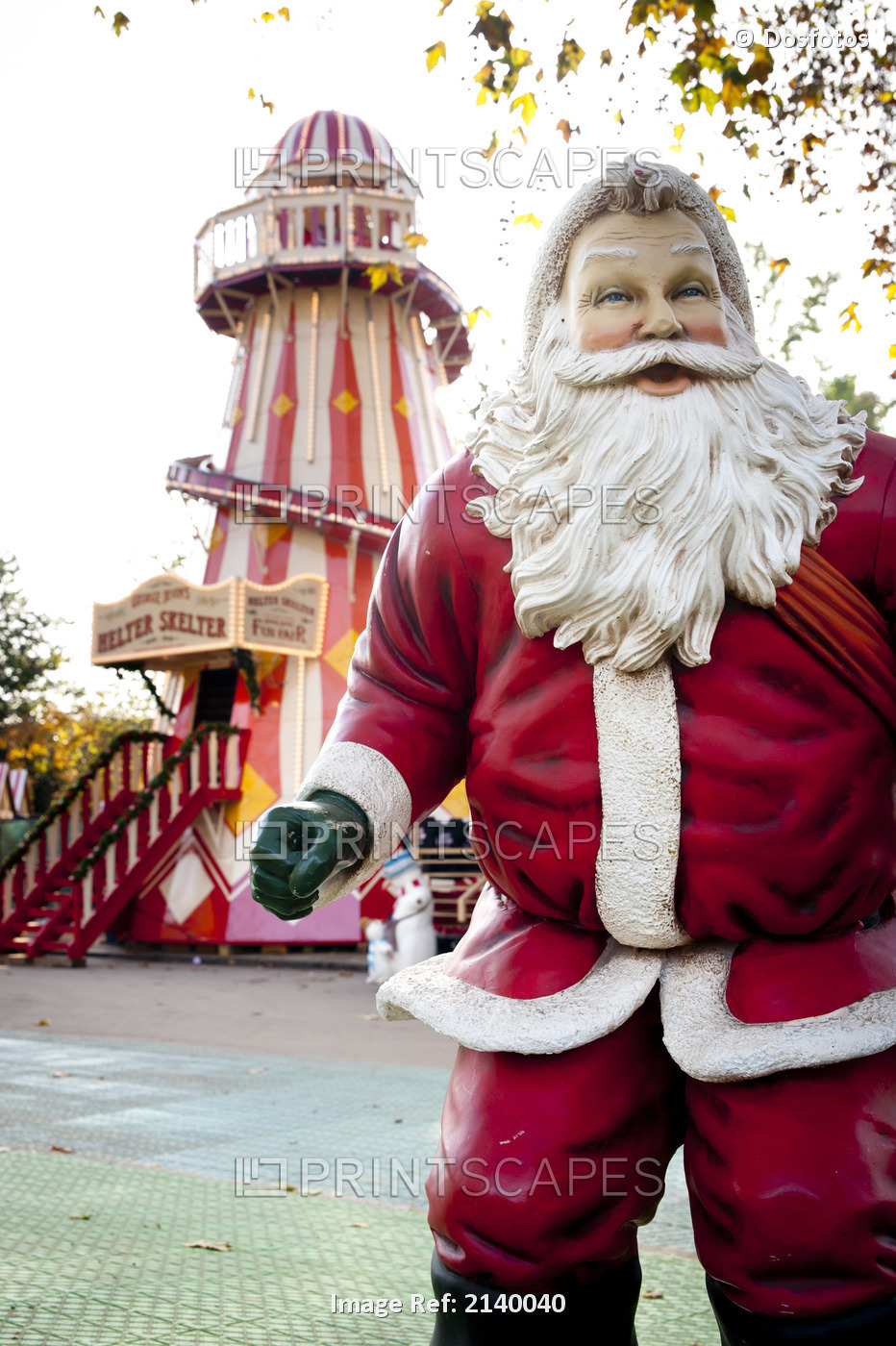 Santa Claus And Fun Fair In Hyde Park, Winter Wonderland, London, Uk