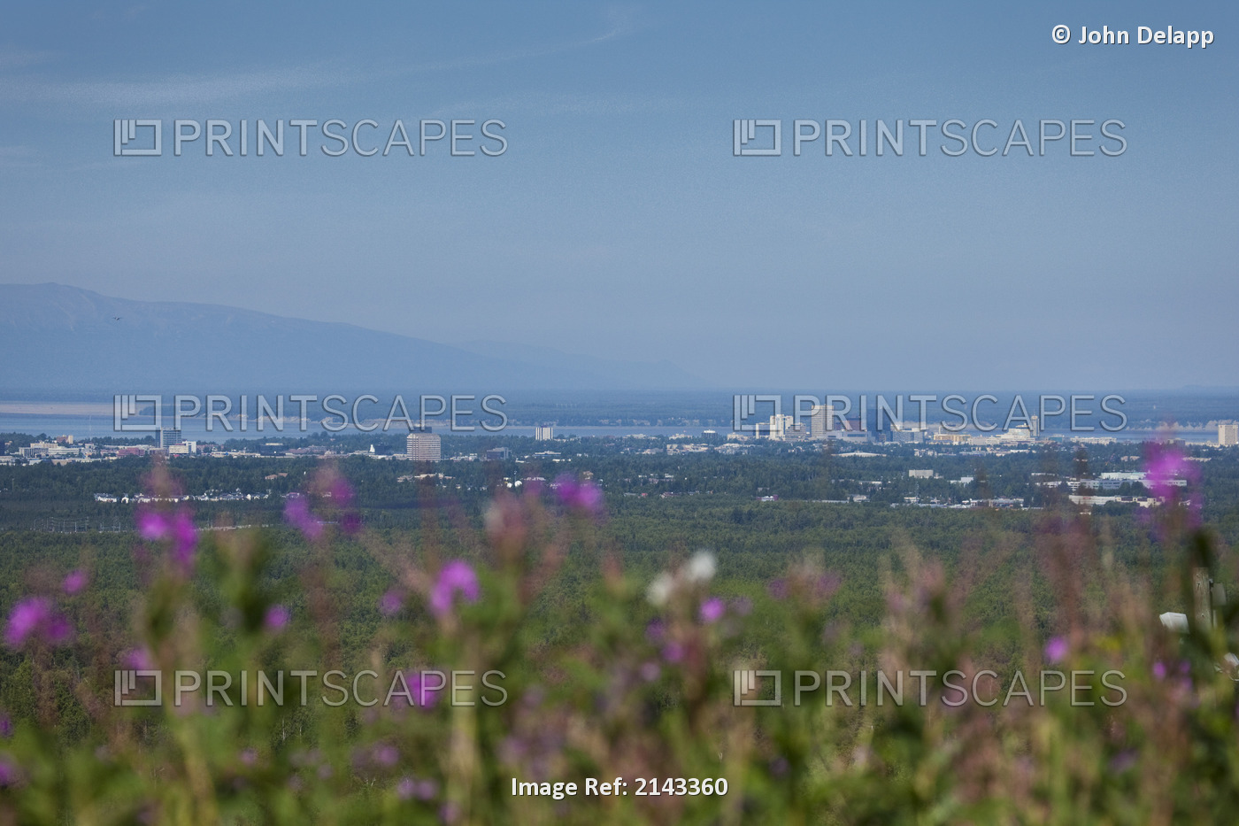 Skyline View Of Anchorage, Alaska, Southcentral, Summer