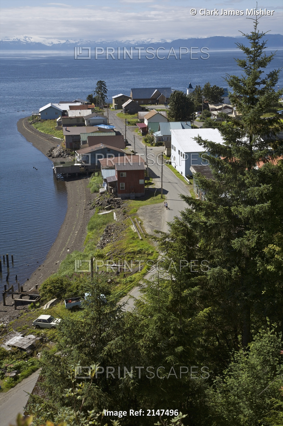 Aerial View Of *Old Town* In The Village Of Kake In Southeast, Alaska