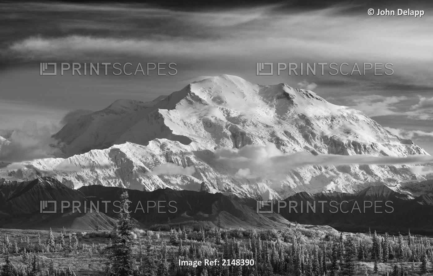Infrared Image Of Mt. Mckinley's North Face (Wickersham Wall), Denali National ...