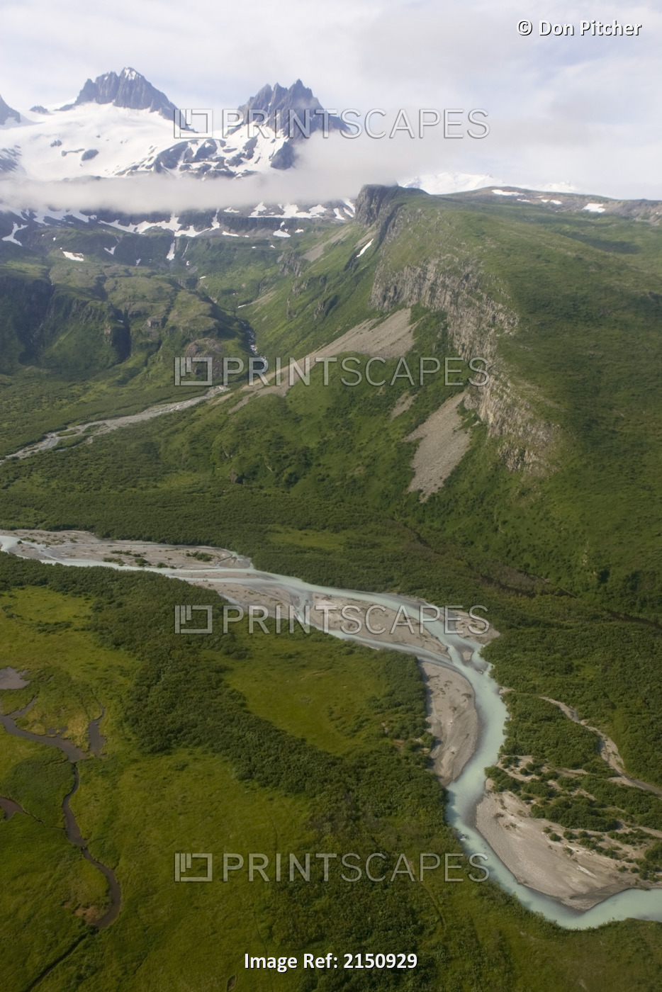 Fourpeaked Mountain Along The Coast Of Katmai National Park, Alaska