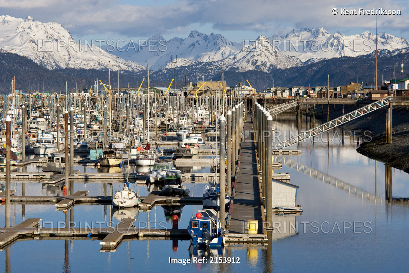 Homer Boat Harbor In Spring, Kenai Peninsula, Alaska
