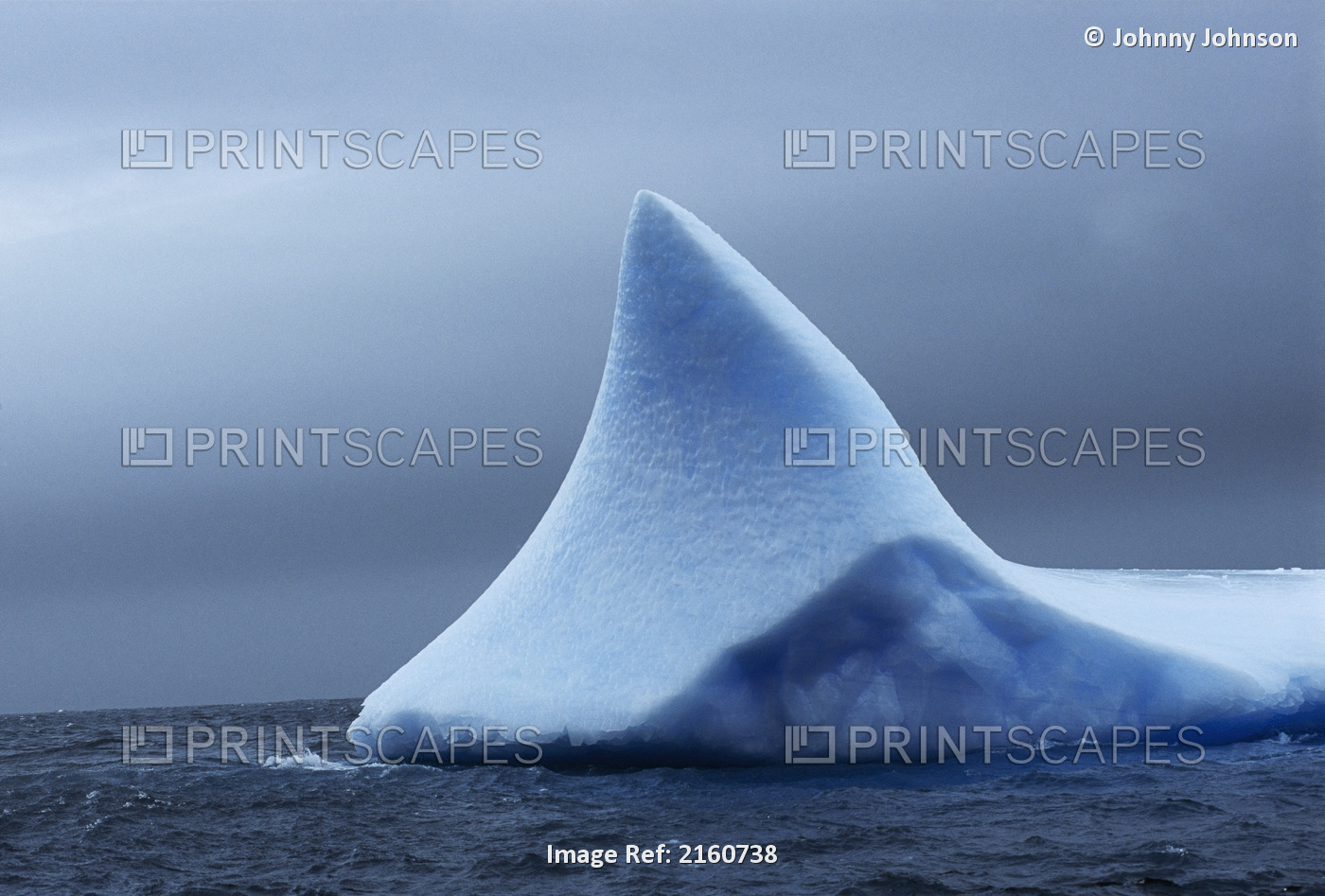 Large Pointed Iceberg Floating In The Weddell Sea, Antarctica