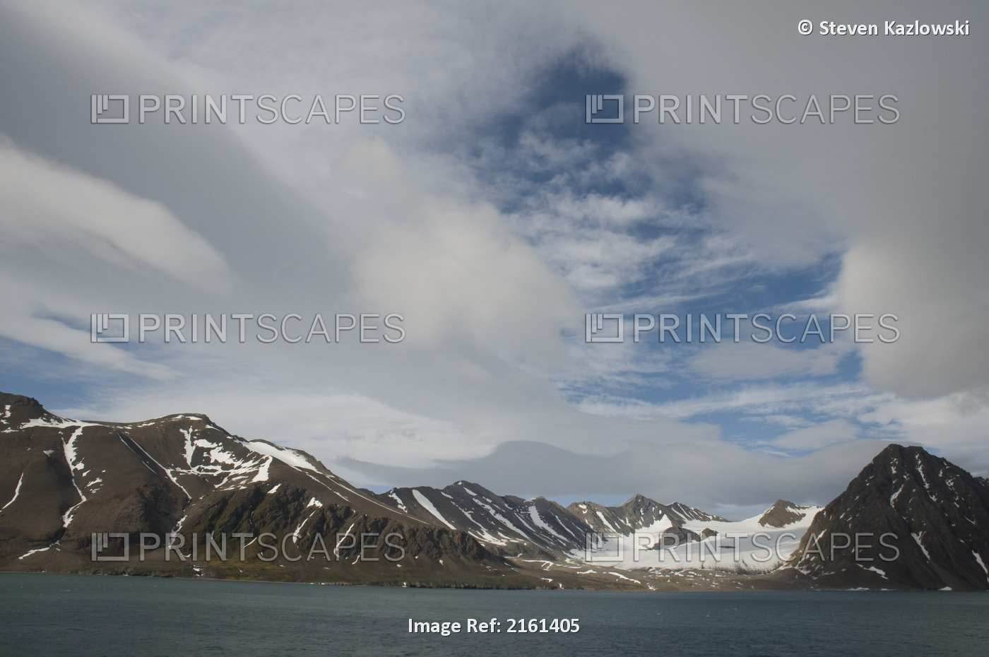Rugged Glacial Landscape Along The Coast Of Svalbard, Norway