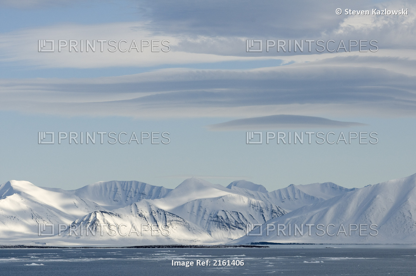 Rugged Glacial Landscape Outside Liefdefjord, Along The Coast Of Svalbard, ...