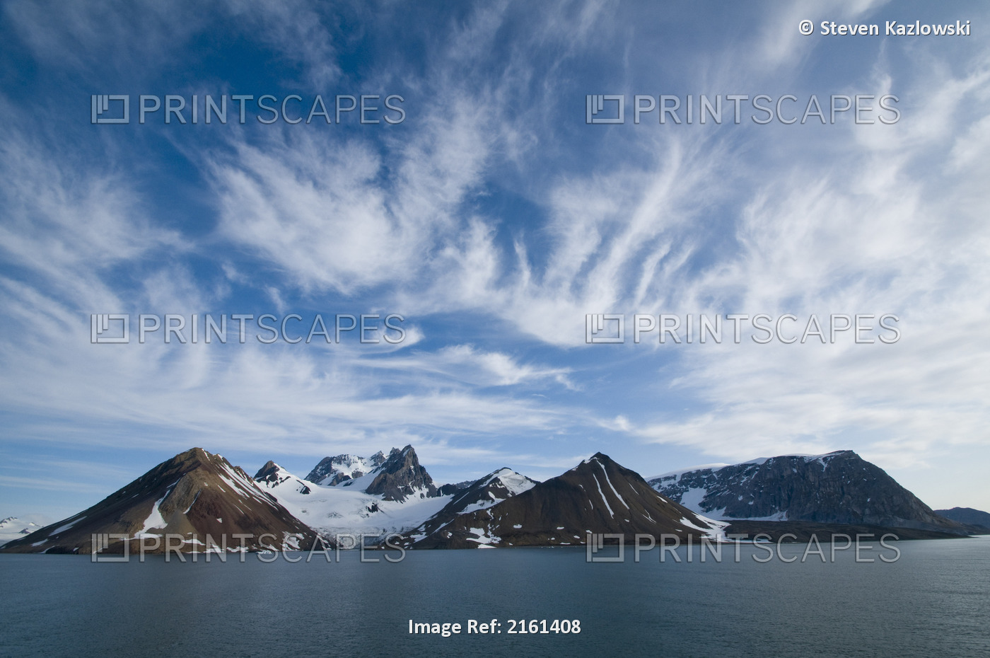 Rugged Glacial Landscape Along The Coast Of Svalbard, Norway