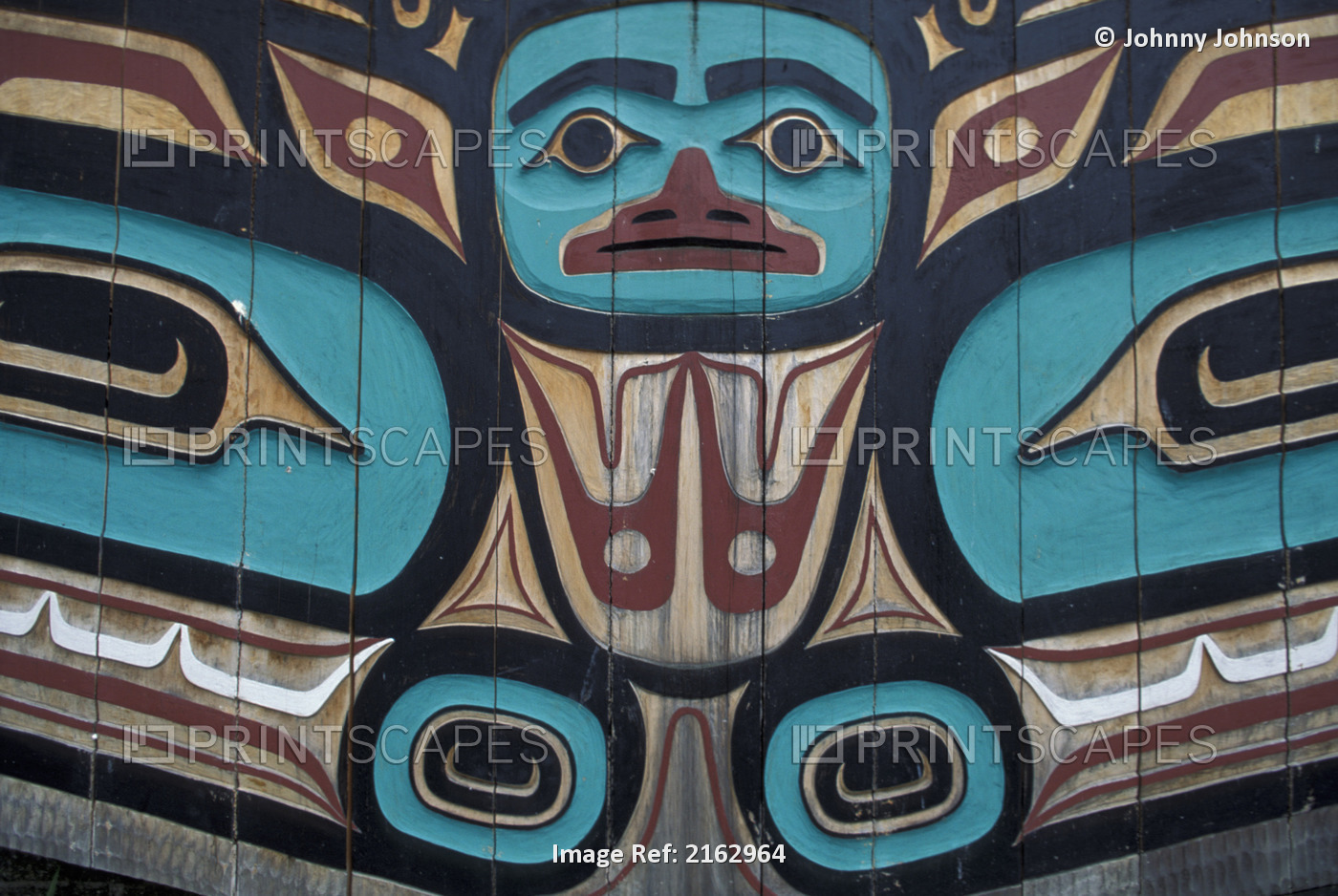Close Up Detail Of Totem Pole Juneau Ak Se Summer