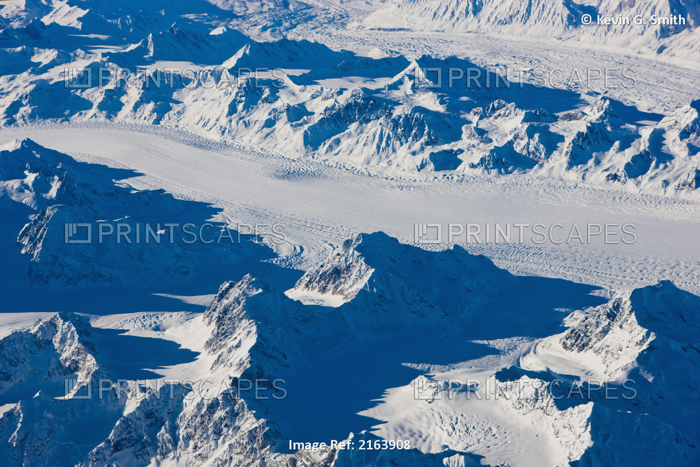 Aerial View Of The Alaska Range As Seen From The South, Interior Alaska, Winter