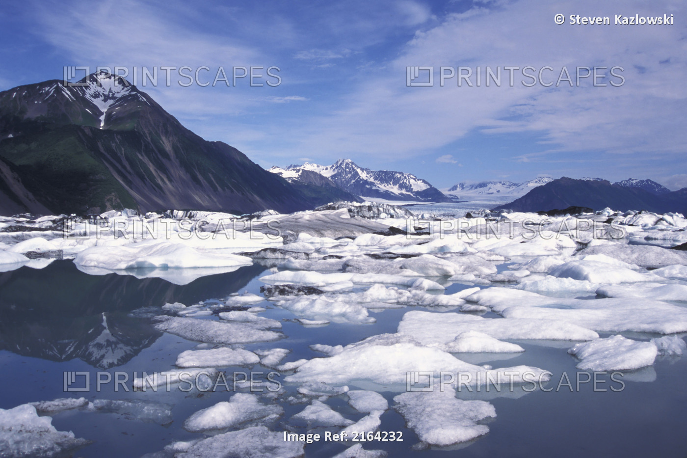 Glacial Lake @ Bear Glacier Kenai Fjords Np Ak Kp Summer