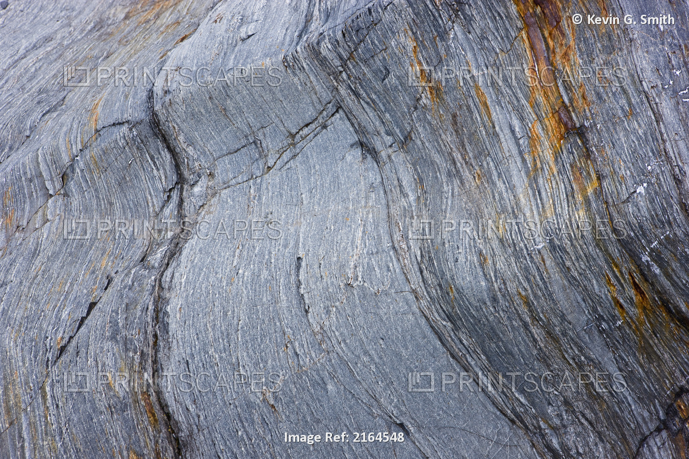 Close Up Of Erosion Pattern In Bed Rock Exposed By Shoup Glacier, Shoup Bay ...