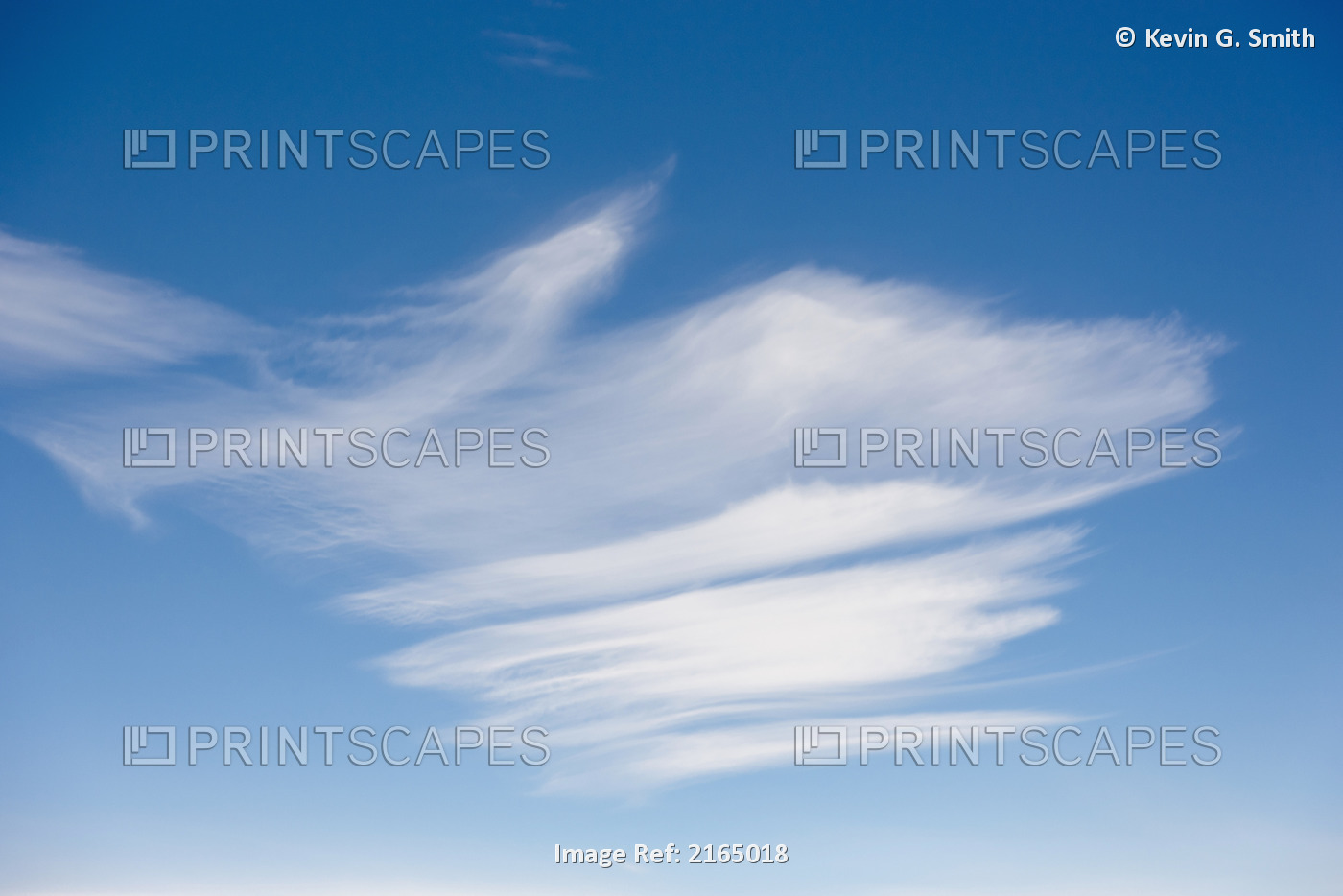 Aerial View Of A Cloud Formation Against A Blue Sky