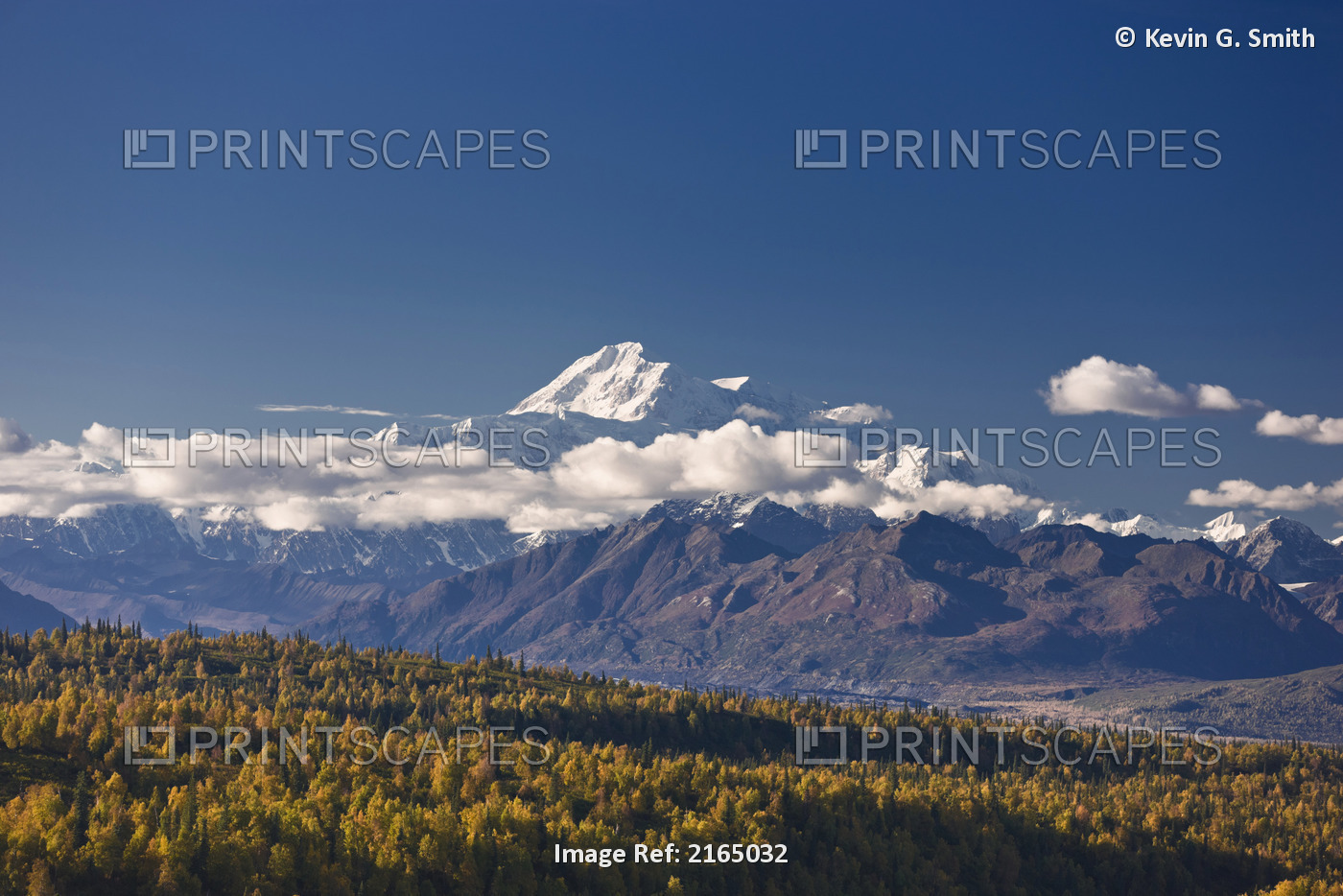 Scenic View Of Mt. Mckinley And The Alaska Range, Denali State Park, Interior ...