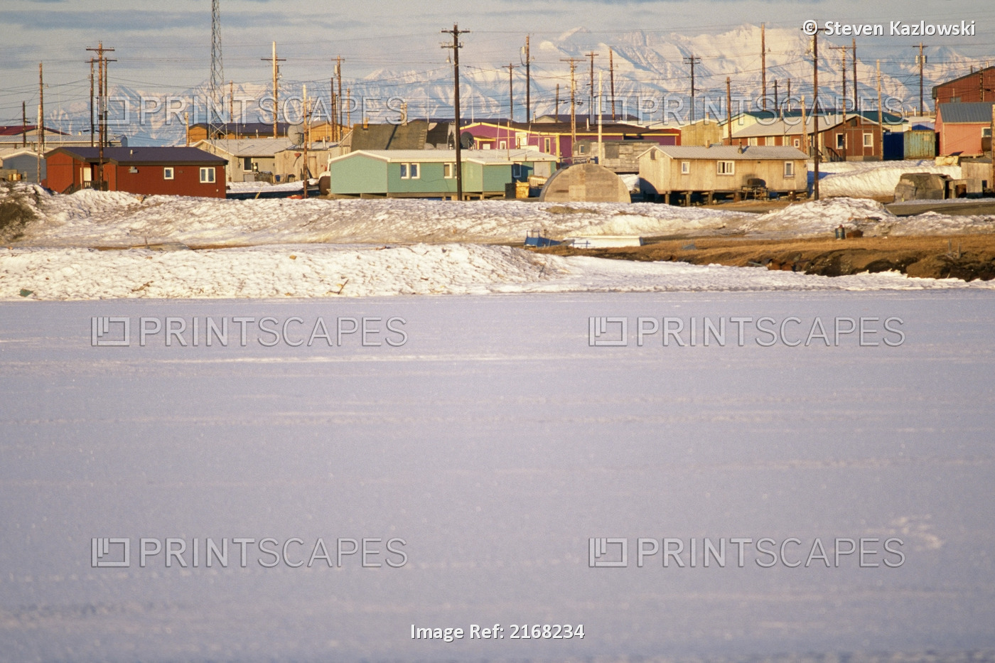 Village Of Kaktovik On Anwr Coastal Plain Winter Alaska