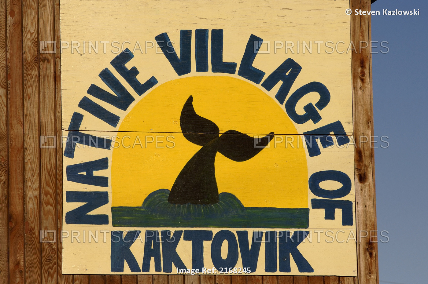 Close Up Of Sign *Native Village Of Kaktovik* Anwr Alaska