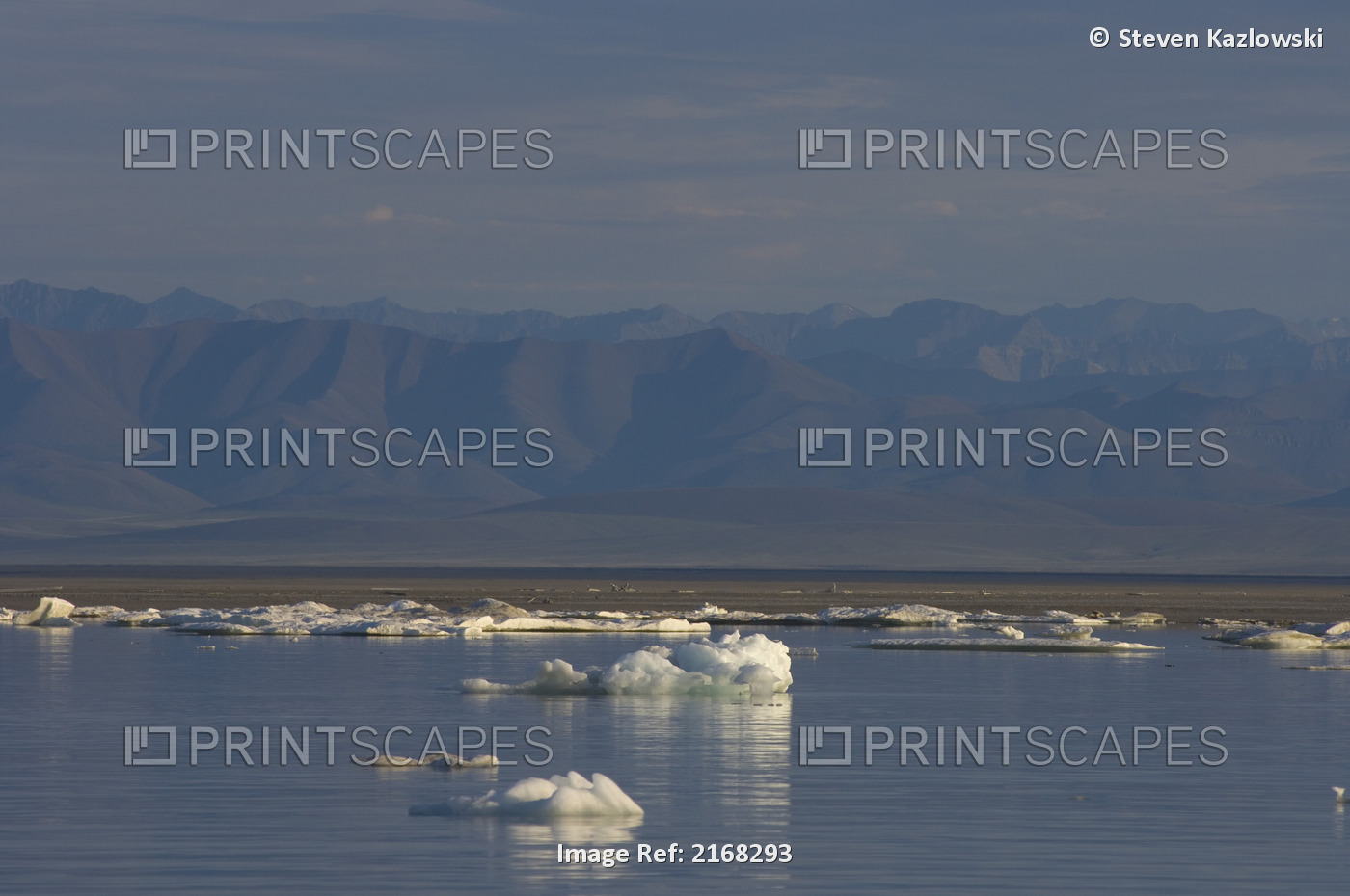 Scenic View Of Melting Pack Ice In The Beaufort Sea Along The 1002 Coastal ...