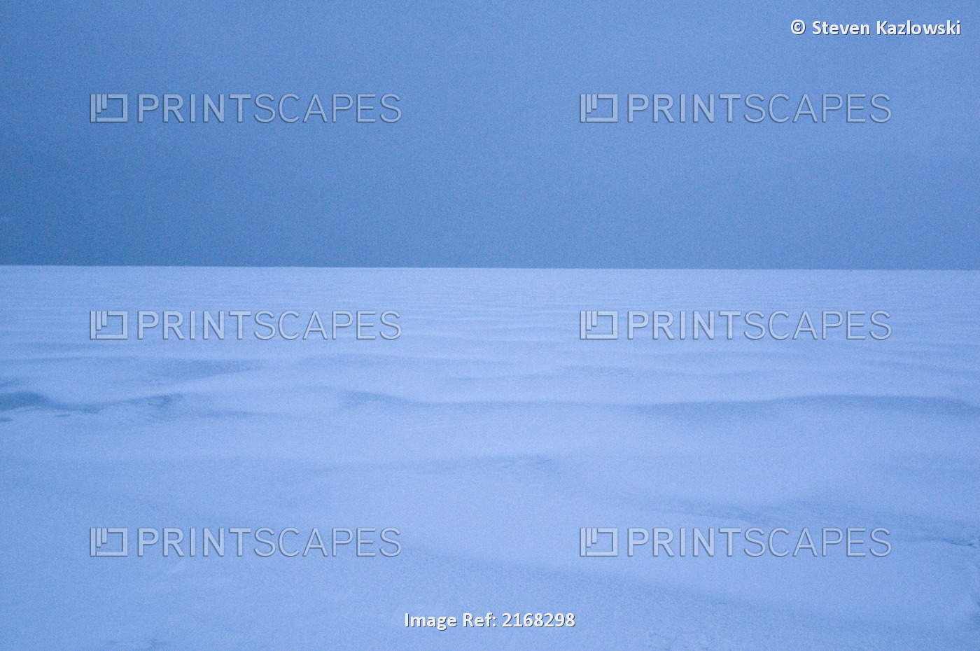 Seascape Of Snow Drifts On The Frozen Pack Ice Over The Beaufort Sea, Off The ...