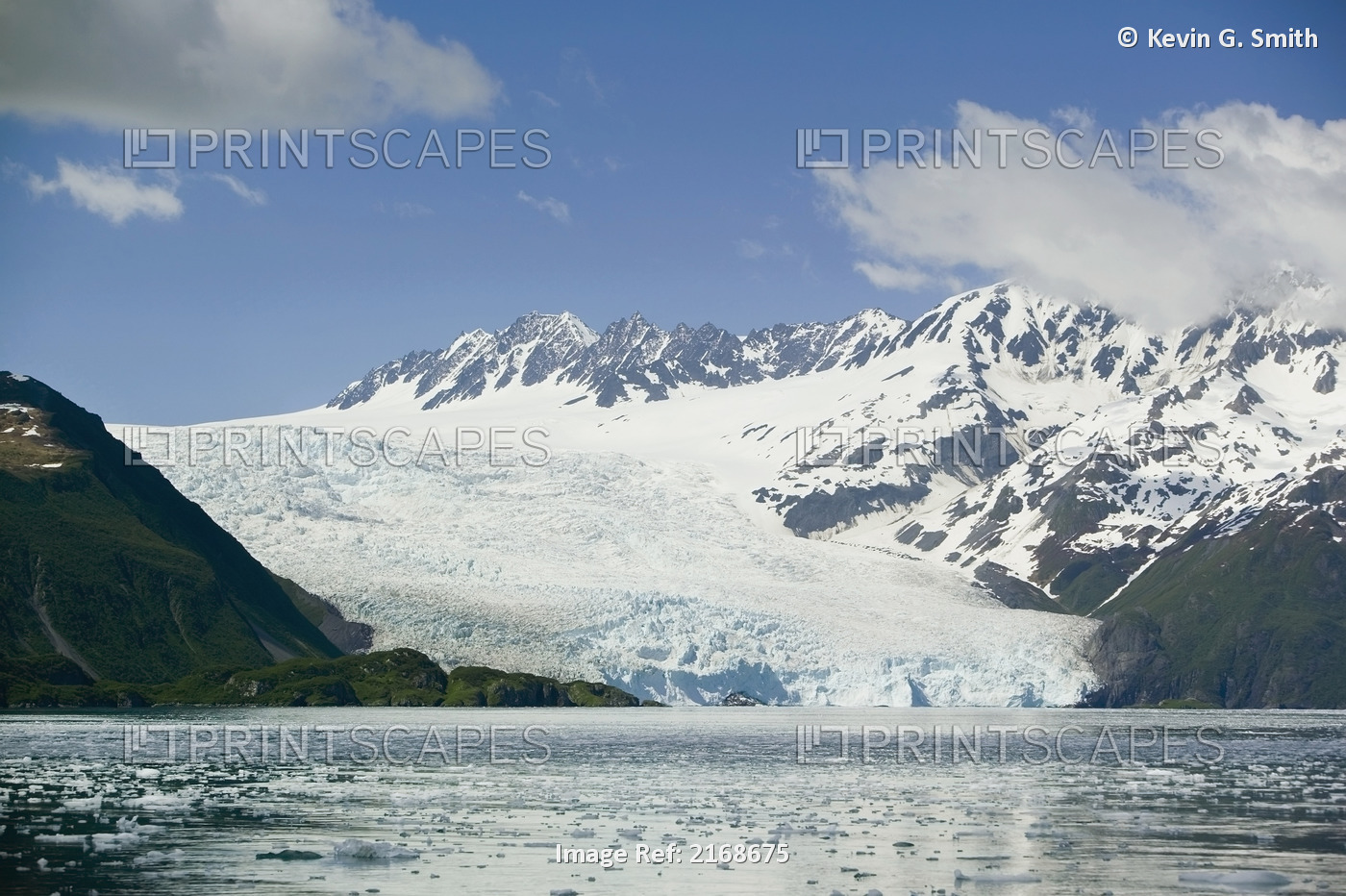 Aialik Glacier Meets Aialik Bay Within The Kenai Fjords National Park Summer ...