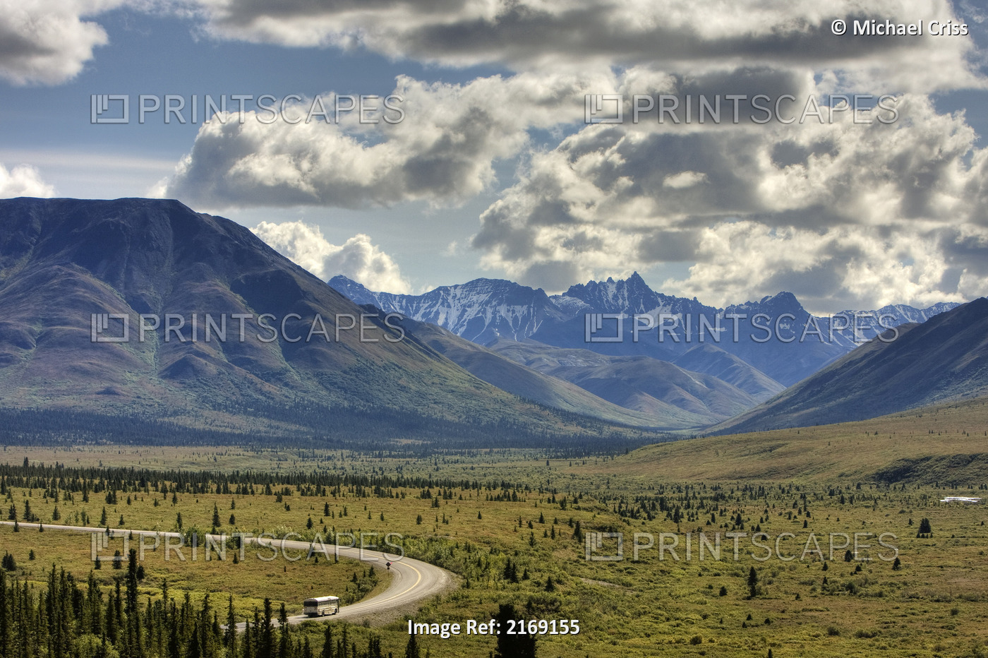 View Of The Park Road And The Before Savage River Denali National Park Interior ...