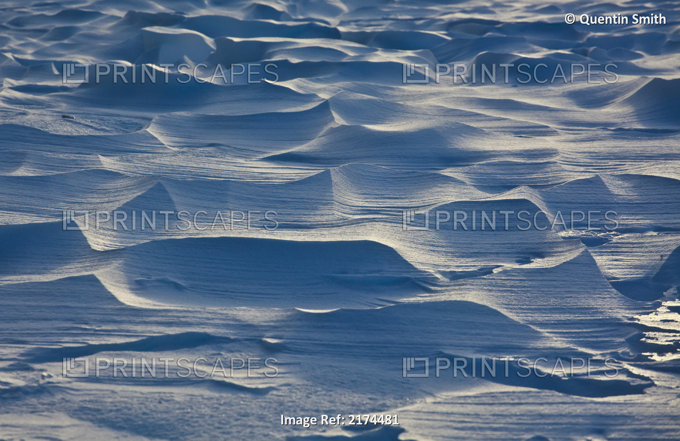 Wind Blown Snow Abstract Near Kakwaan Point On The Stikine River In The ...