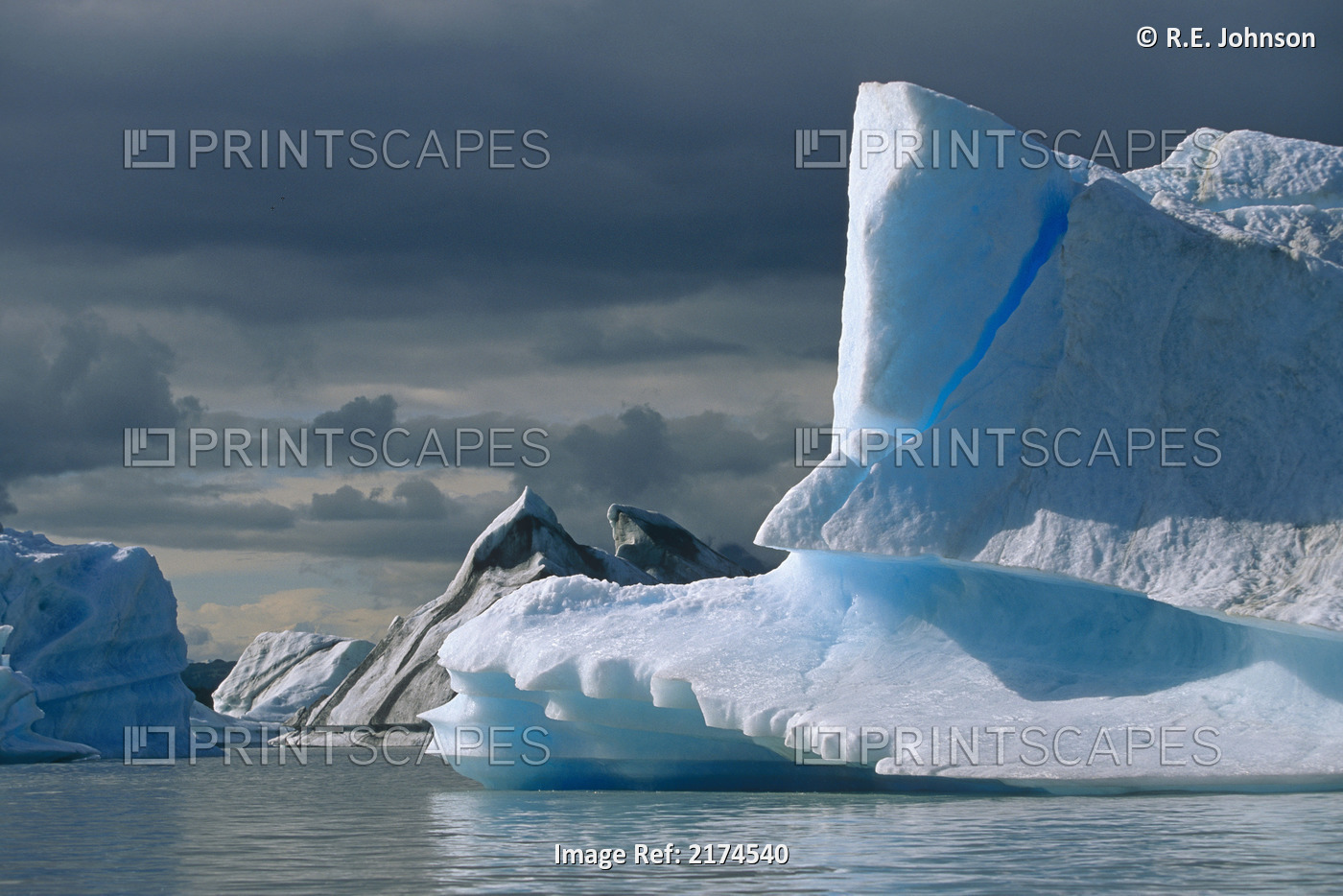 Icebergs In Harlequin Lake Summer Scenic Se Ak Russel Fjord Wilderness