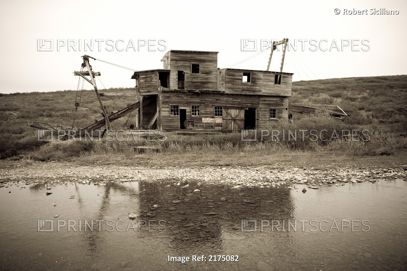 Historic Mining Dredge West Of Nome On Teller Road, Seward Peninsula, Arctic ...