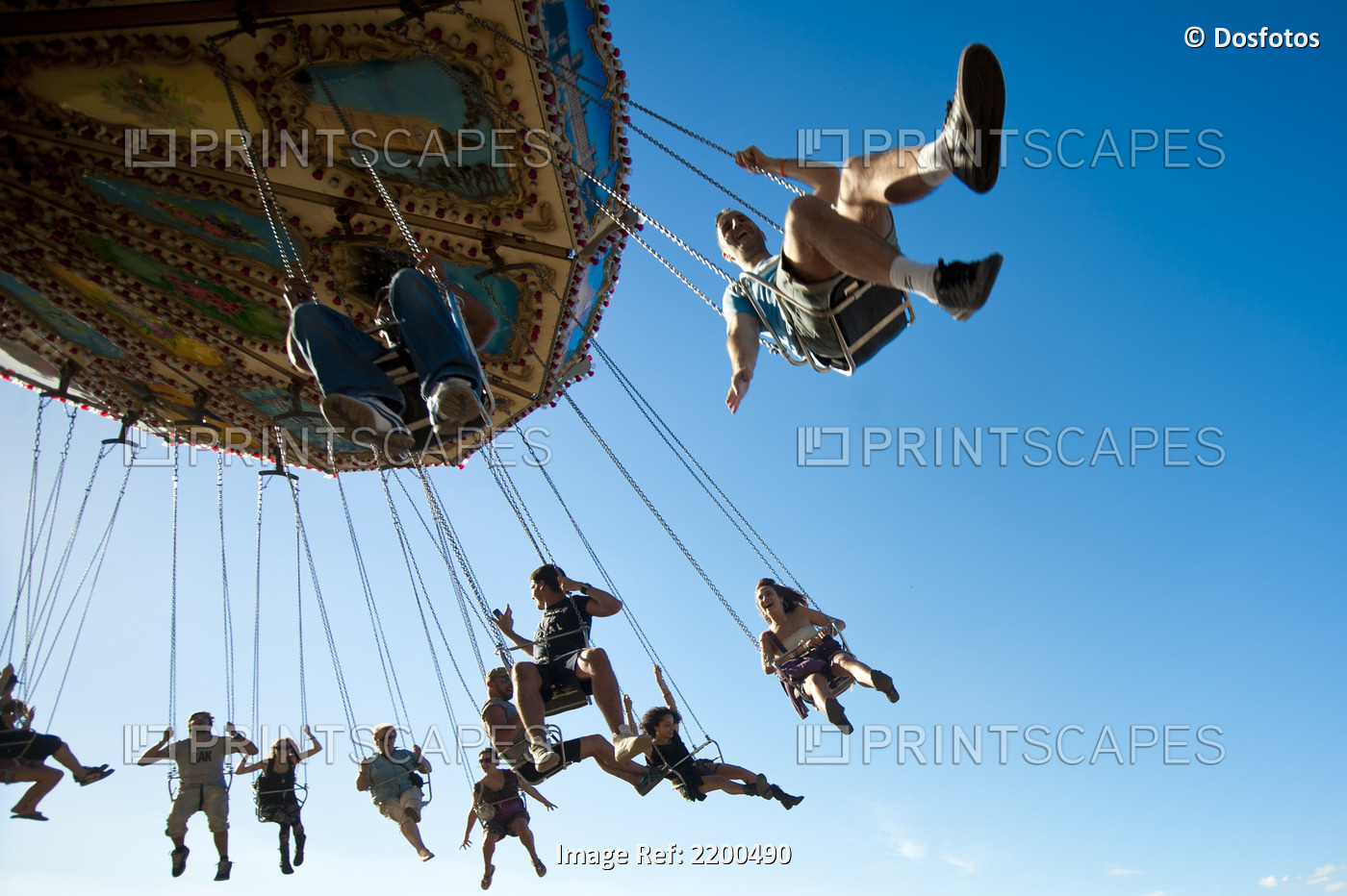Festival Goers Having A Ride On A Waveswinger At Lovebox Festival In Victoria ...