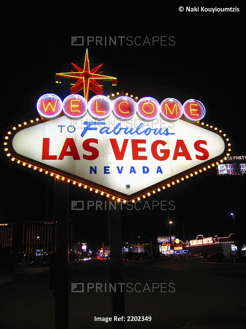 USA, Nevada, Sign neon at night; Las Vegas
