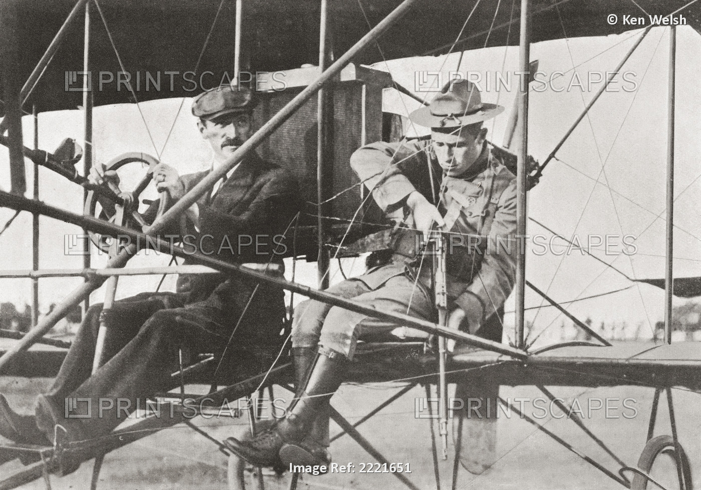 Air Warfare During World War One. Aeroplane For Raiding The Enemy. From The ...