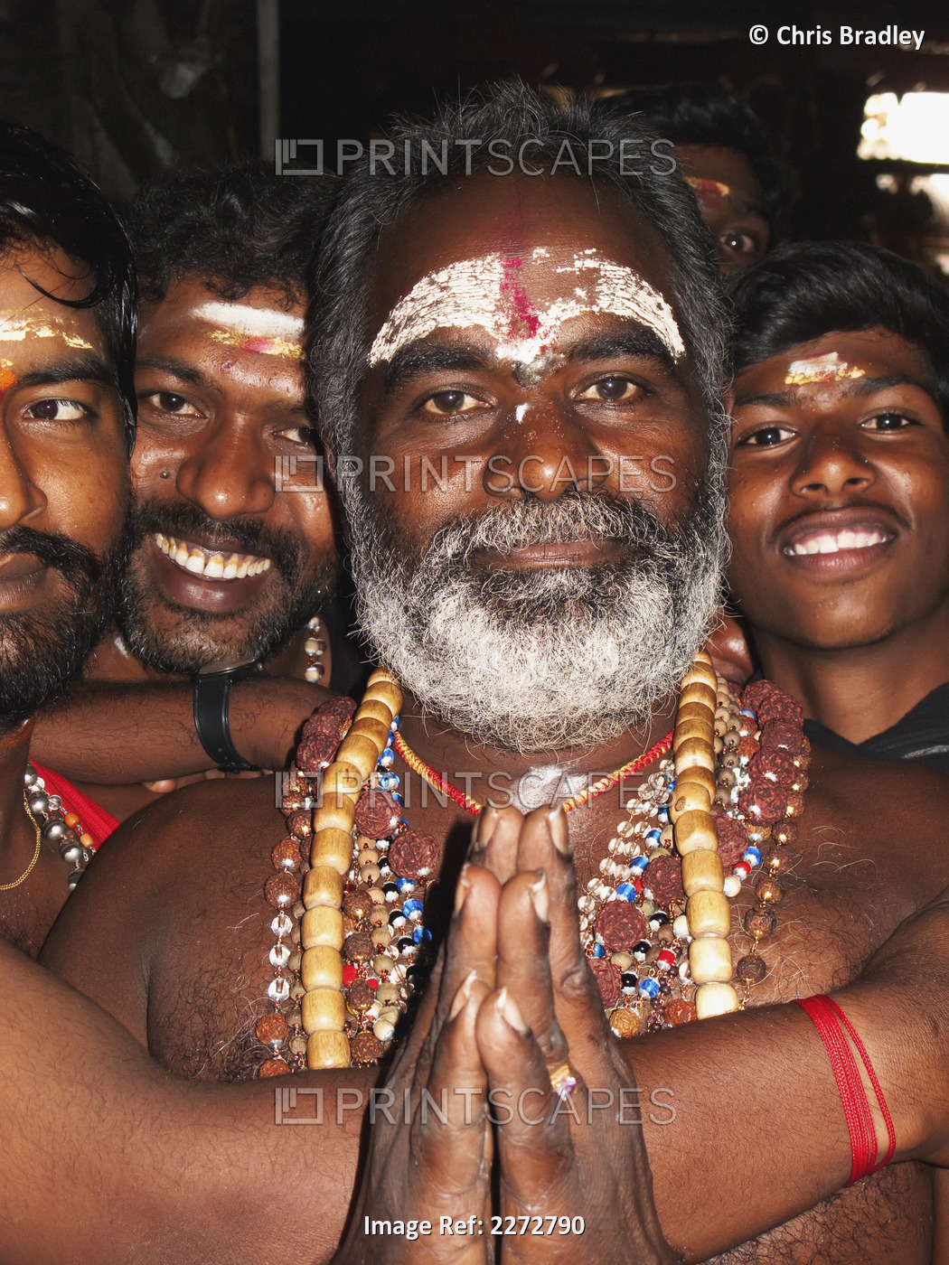 Hindu devotees inside meenakshi temple; madurai tamil nadu south india
