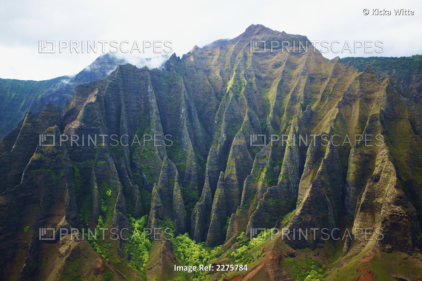 Rugged Landscape On An Hawaiian Island; Na Pali Coast Of Kauai, Hawaii, United ...