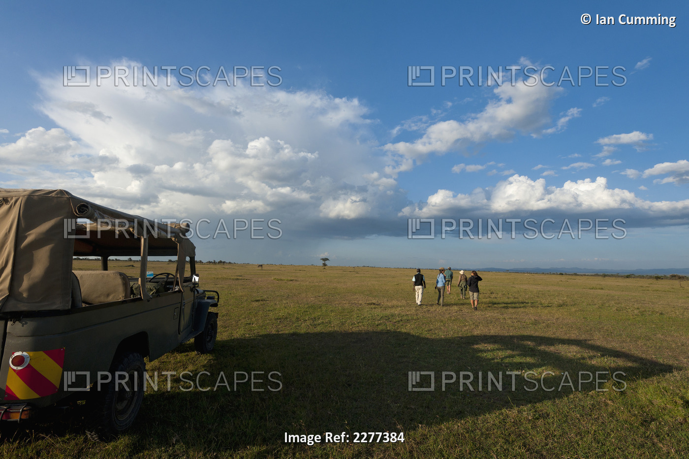 Tourists Setting Off From 4x4 On Walking Safari, Ol Pejeta Conservancy; Kenya