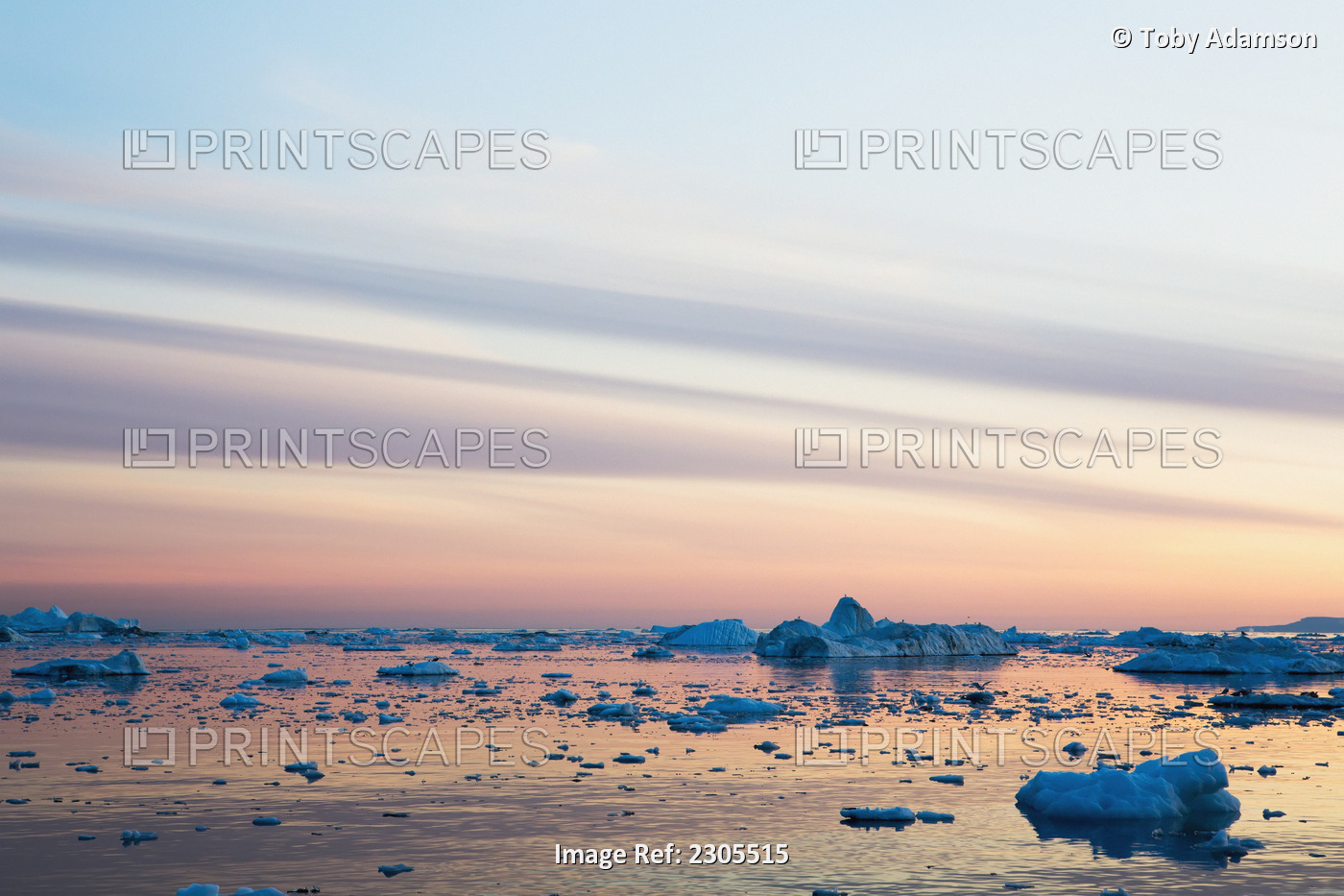Greenland, Icefjord; Ilulissat (Jakobshavn), Unesco World Heritage Site, The ...