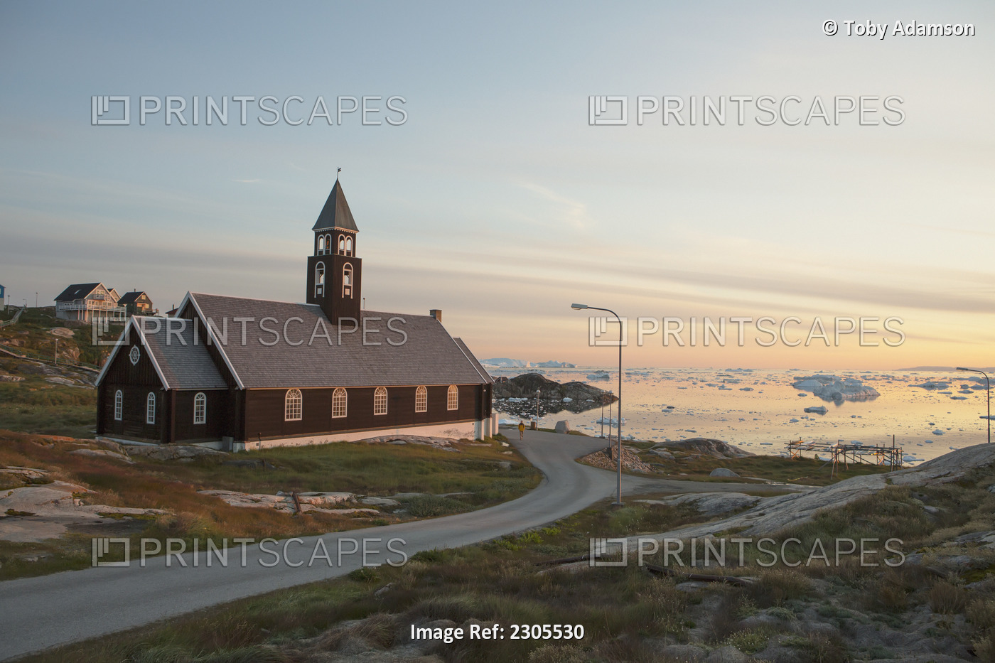 Unesco World Heritage Site; Greenland, Zion Church built in 1782; Ilulissat ...