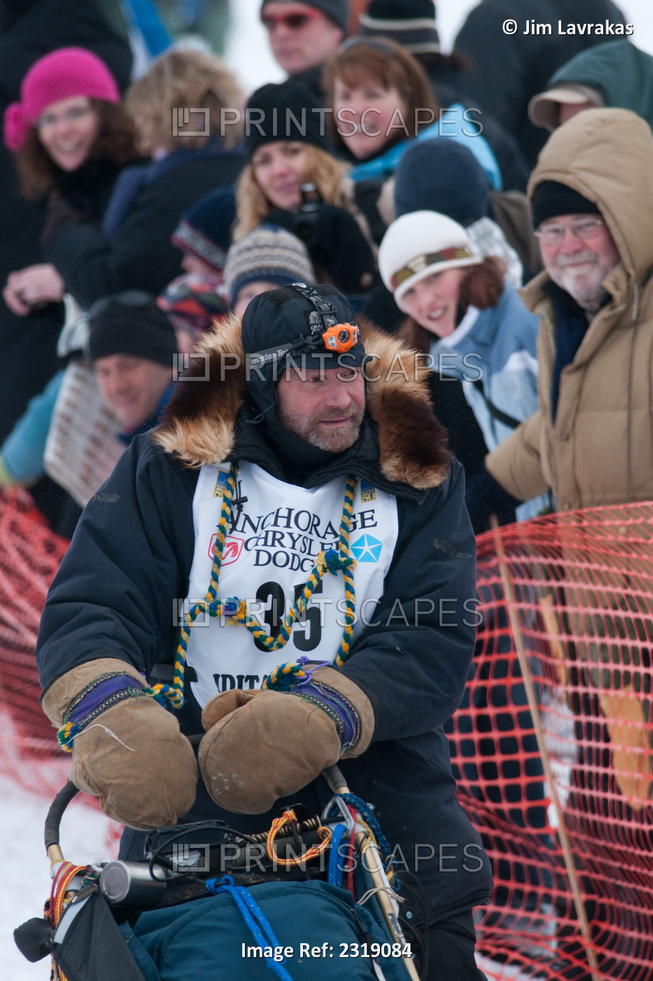 Jim Lanier Team Leaves The Start Line During The Restart Day Of Iditarod 2009 ...