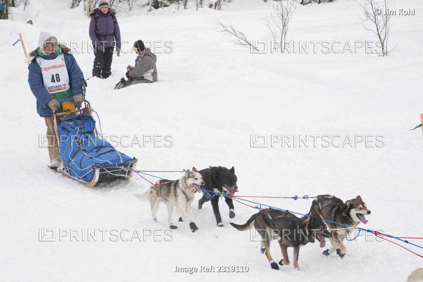 Wade Marrs At The Restart Of The 2009 Iditarod In Willow Alaska