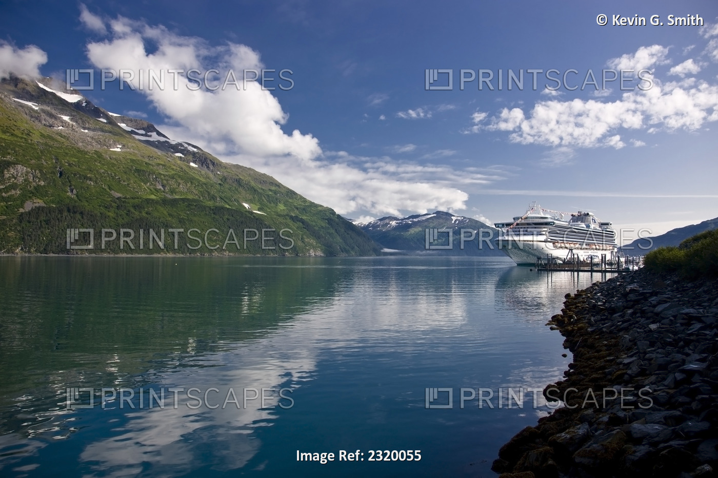 View Of The *Diamond* Princess Cruise Ship Docked In The City And Harbor Of ...