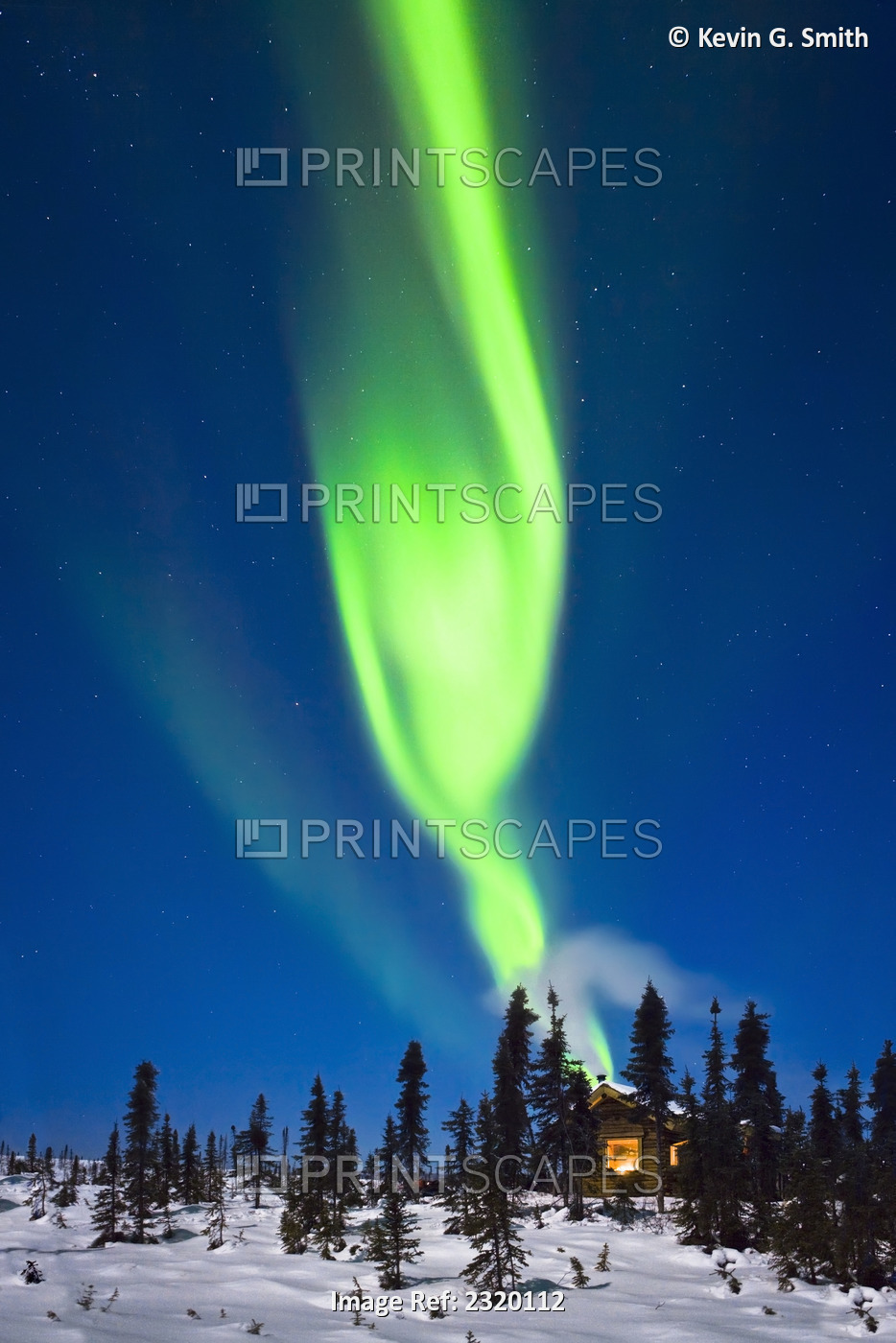Aurora Over Cabin In The White Mountain Recreation Area During Winter In ...