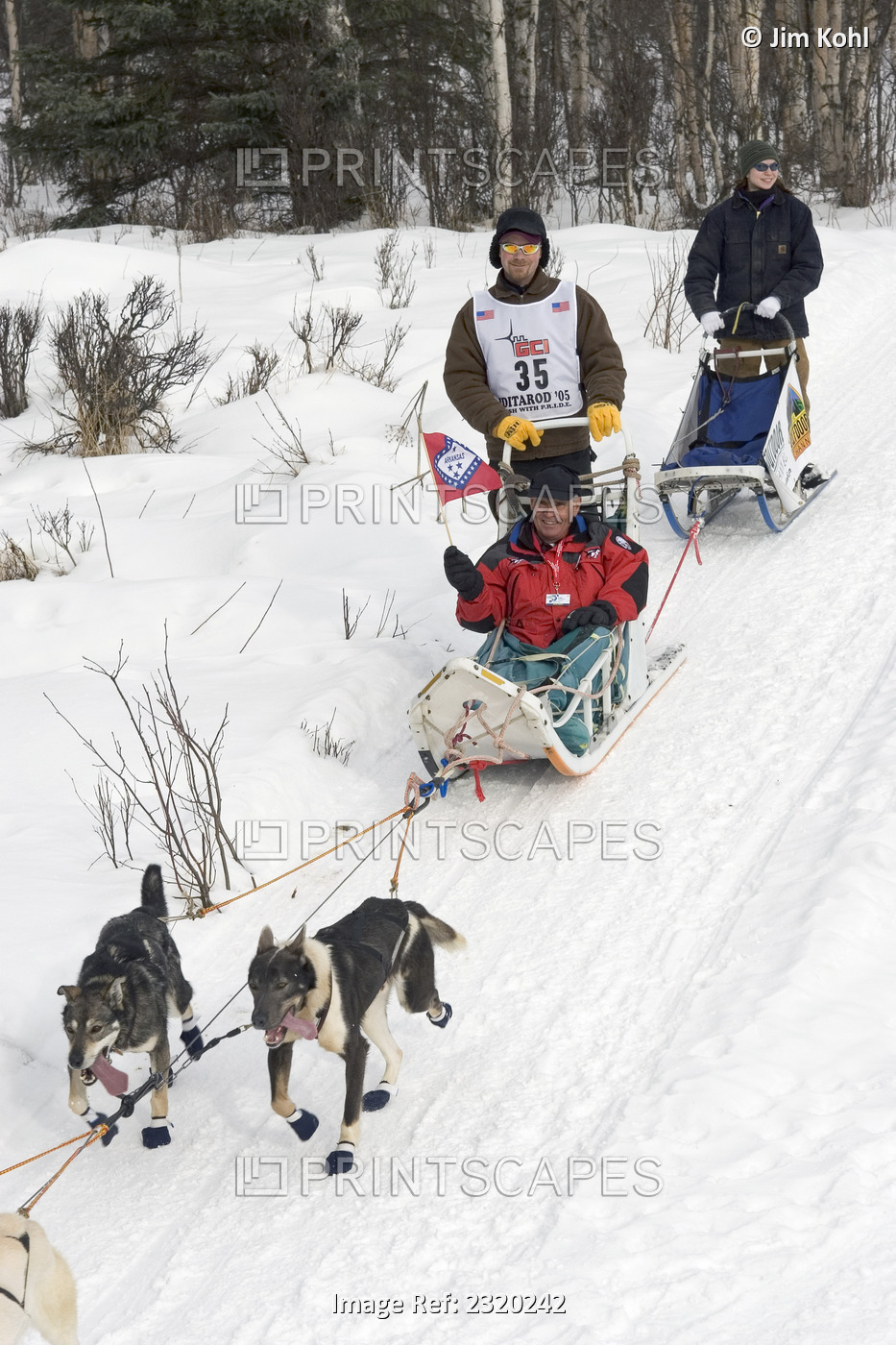 Aaron Burmeister W/Iditarider On Trail 2005 Iditarod Ceremonial Start Near ...