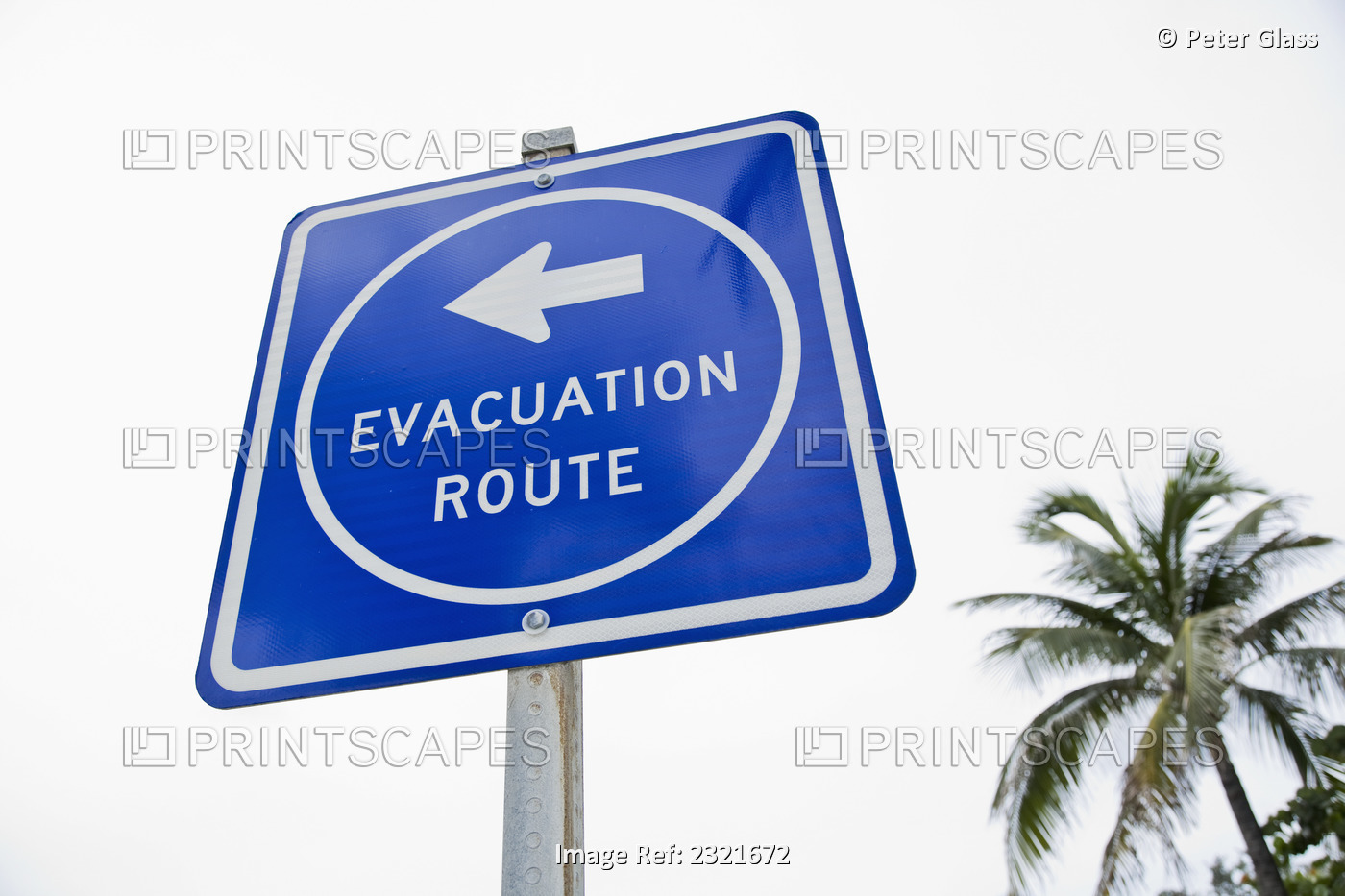 Evacuation sign; Florida united states of america